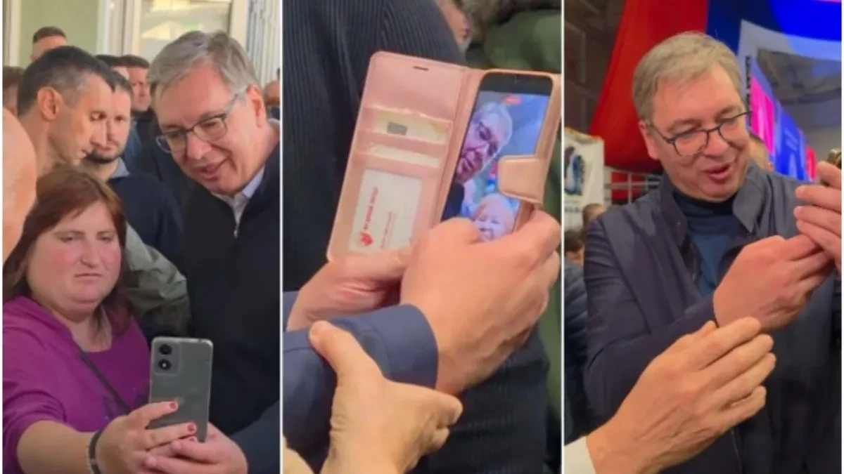 "Ponekad i ja moram da budem fotograf" Vučić podelio snimak druženja sa narodom (VIDEO)