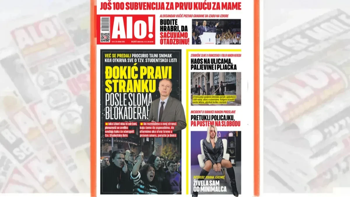 Već se predali! Procurio tajni snimak koji otkriva sve o tzv. Studentskoj listi: Đokić pravi stranku posle sloma blokadera!