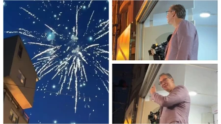 Veličanstven doček za Vučića: Vatromet obasjao nebo Vranju (VIDEO)