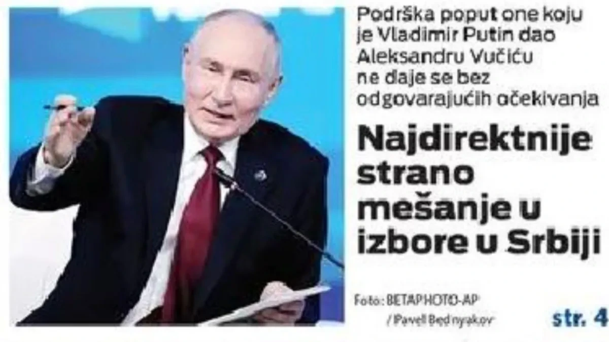 Skandal! Kad Picula, Milo i Plenković podržavaju Studentsku listu, onda to nije mešanje u izbore?! A Putin jeste?