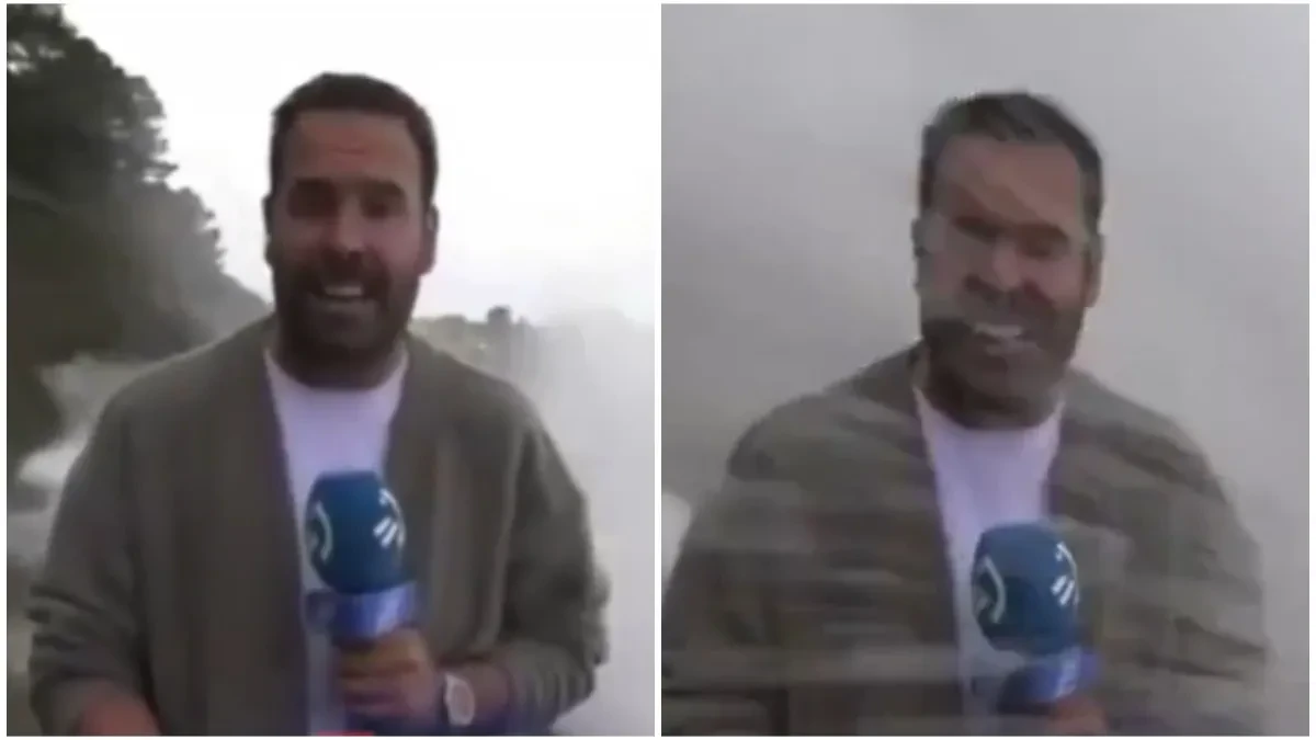 Šok u programu uživo! Ogroman talas poklopio TV ekipu usred izveštavanja o oluji u Španiji! (VIDEO)