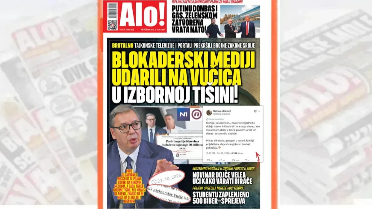 Tajkunske televizije i portali prekršili brojne zakone Srbije: Blokaderski mediji udarili na Vučića u izbornoj tišini!