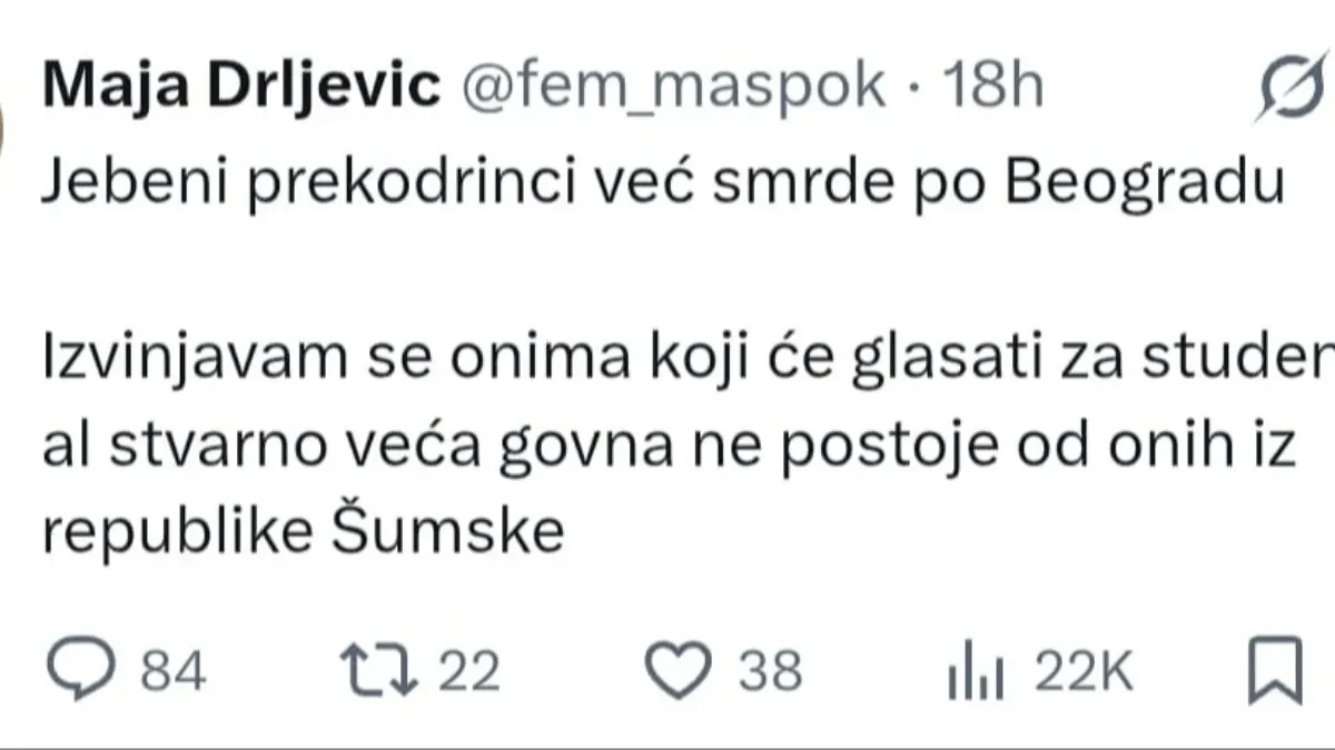 Nepatvorena, fašistička mržnja bloladera prema Srbima iz Republike Srpske