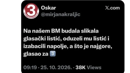 Ko ih je ucenio? Blokaderu oduzet glasački listić zbog slikanja, zaokružio je svoje, ali...