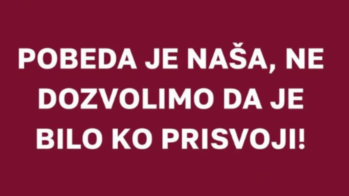 "FTN se budi": Ne dozvoljamo da bilo ko prisvoji našu pobedu