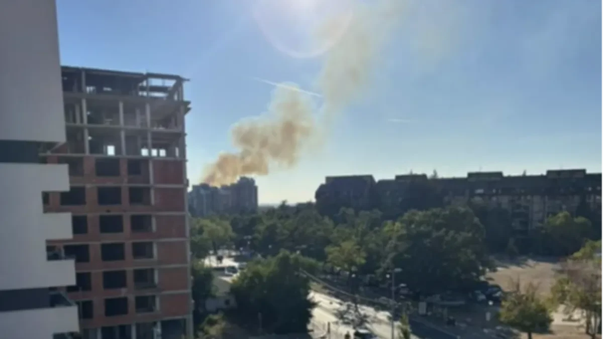 Požar na Vidikovcu: Širi se gust dim 
