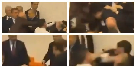 OPŠTA TUČA U PARLAMENTU, SEVAJU PESNICE MEĐU POLITIČARIMA: Izbio je totalni haos! (VIDEO)