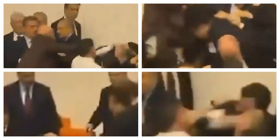 OPŠTA TUČA U PARLAMENTU, SEVAJU PESNICE MEĐU POLITIČARIMA: Izbio je totalni haos! (VIDEO)