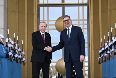 POČEO SASTANAK U PREDSEDNIČKOJ PALATI: Vučić razgovara sa Erdoganom (FOTO)