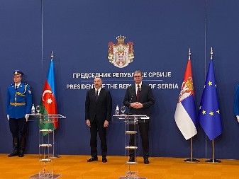 VUČIĆ I ALIJEV U PALATI SRBIJA Sledi razmena potpisanih bilateralnih sporazuma Srbije i Azerb