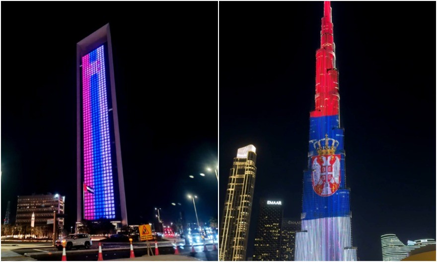 TAKO TO PRIJATELJI RADE Emirati čestitali Dan državnosti Srbije spektakularnim gestom! (FOTO)