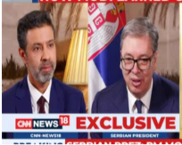 VUČIĆ U EKSKLUZIVNOM INTERVJUU ZA CNN INDIJA Premijer Modi je izrazio želju da dublje sarađujemo! 