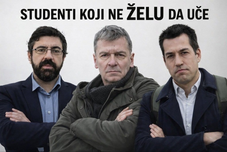 "STUDENTI KOJI NE ŽELE DA UČE" Pojavila se fotka Lazovića, Ćute i Veselinovića nakon rektorovog javnog brukanja (FOTO)