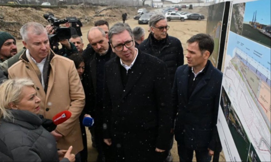 PREDSEDNIK U LUCI PRAHOVO Vučić obilazi radove na modernizaciji luke kod Negotina