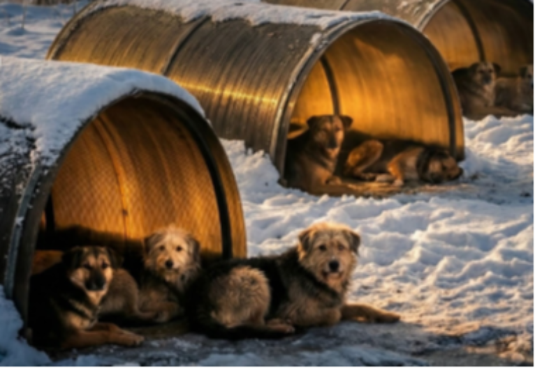 OVAJ GRAD IMA SKLONIŠTA OD SMRZAVANJA ZA PSE LUTALICE Šapicama zima više nije pretnja (FOTO/VIDEO)