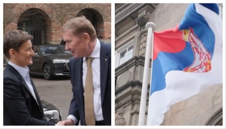 BRNABIĆ POKAZALA KAKO SE VIJORI SRPSKA TROBOJKA ISPRED DANSKOG PARLAMENTA! "Nadam se da ćemo otvoriti novo, snažnije poglavlje prijateljstva"