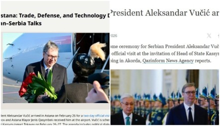MEDIJI BRUJE O VUČIĆEVOJ POSETI Predsednik Srbije dočekan uz najveće počasti u Kazahstanu