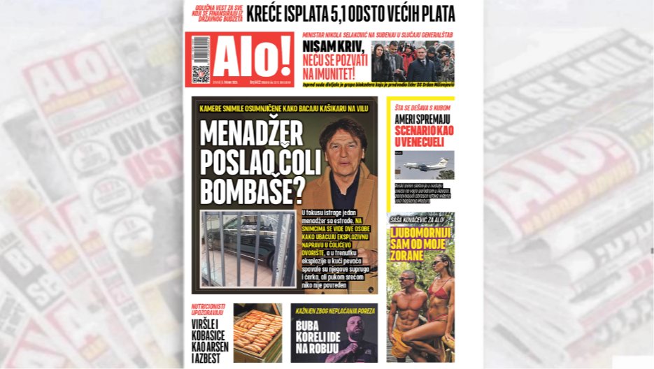 MENADŽER POSLAO ČOLI BOMBAŠE? Kamere snimile osumnjičene kako bacaju kašikaru na vilu