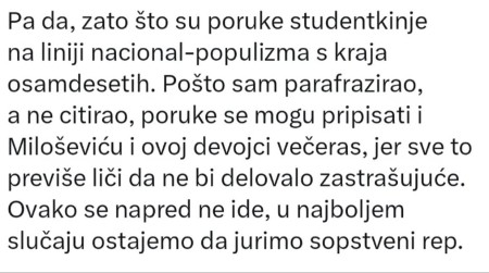 NOVINAR NOVE S NAPAO STUDENTKINJU BLOKADERKU "Zvuči zastrašujuće, kao Slobodan Milošević"