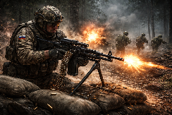 SAM PROTIV ČITAVE JEDINICE! Ruski specijalac mitraljezom razbio tajni napad ukrajinske pešadije