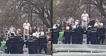 BLOKADER SKINUO GAĆE ISPRED SKUPŠTINE Mahao je polnim organom - zar su ovako žalili za žrtvama?