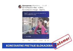 Lažomer: konstantne pretnje blokadera