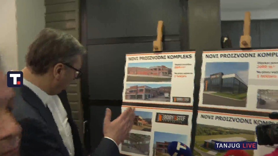 VUČIĆ OBILAZI PORODIČNU KOMPANIJU "BOBI-STEF" Vlasnik imao posebnu molbu za njega - "Vidite vi kako to Ercovi rade..." (VIDEO)