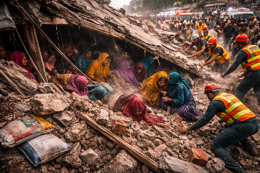 PAKAO TOKOM PODELE POMOĆI! Krov pukao nad više od 100 žena, mrtvi i povređeni na sve strane