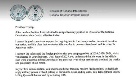 ŠOK! KLJUČNI TRAMPOV ČOVEK DAO OSTAVKU: "Ne mogu da podržim ovaj rat, savest mi nije mirna! Sve je to zbog njih"