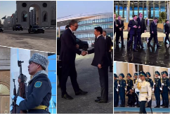 KAZAHSTANCI OBJAVILI MOĆNE KADROVE! Spektakularan doček Vučića u Astani: Lovci Suhoj pratili avion predsednika Srbije (VIDEO)