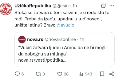 UŽAS! Blokaderi srpski narod nazvali stokom!