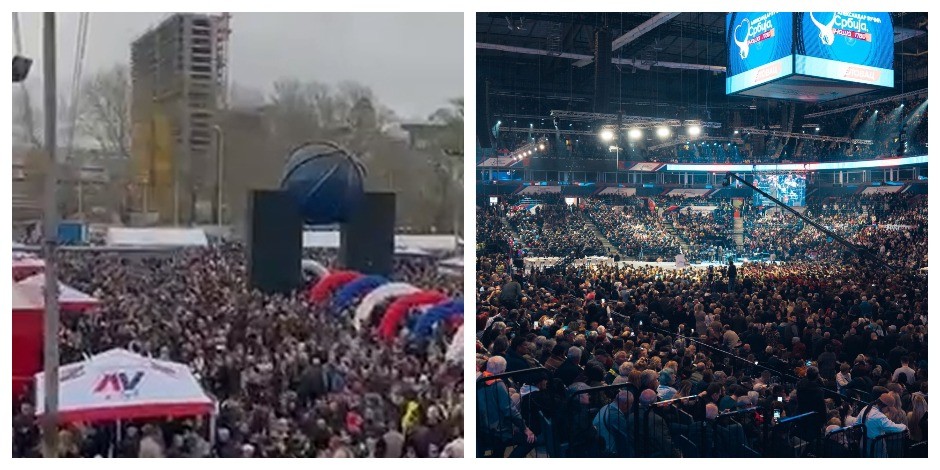 OGLASIO SE MUP O SNS SKUPU U ARENI: Evo koliko ljudi je unutra, a koliko je ostalo ispred (FOTO/VIDEO)