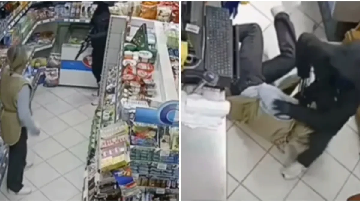 DRAMATIČAN SNIMAK! Prodavačica golim rukama zaustavila pljačkaša sa puškom u Mostaru (VIDEO)