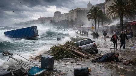 KATAKLIZMA UDARILA HRVATSKU! Bura raznosi sve pred sobom, ljudi povređeni, more guta kontejnere – totalni kolaps na putevima i obali!