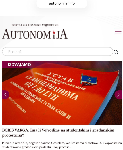 ŠEF SEPARATISTIČKIH BLOKADERA KOMANDUJE "Da se ubaci vojvođansko pitanje!"