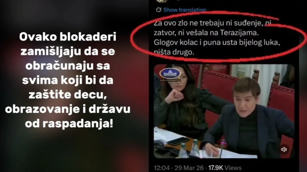 SRAMNO! Blokaderi uputili stravične pretnje Ani Brnabić jer traži odgovornost za smrt studentkinje (VIDEO)
