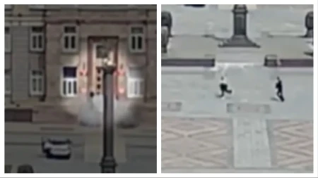 HAOS, NAPADNUTA ZGRADA VLADE U RUSIJI Kamere snimile jeziv trenutak udara! IMA RANJENIH