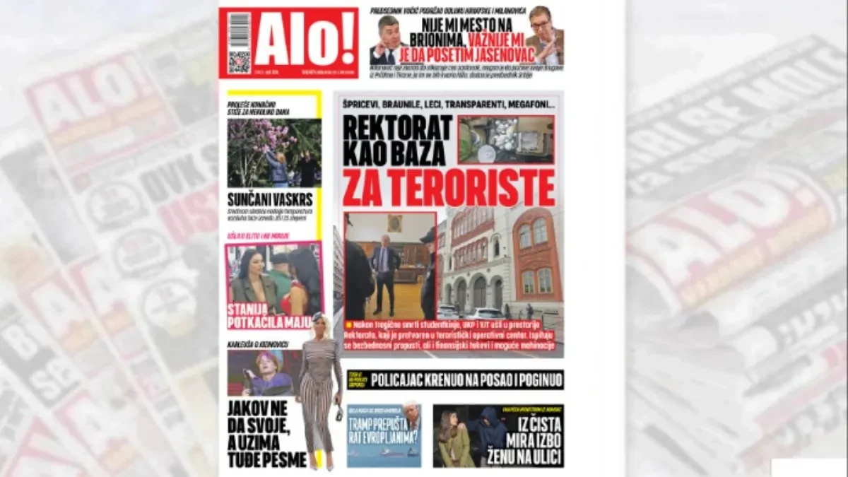 REKTORAT KAO BAZA ZA TERORISTE! Špricevi, braunile, leci, transparenti, megafoni... 