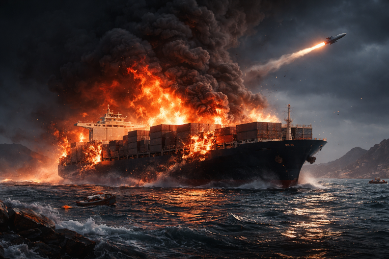 EKSPLOZIJA U ORMUSKOM MOREUZU! Britanski brod pogođen projektilom, posada u panici napustila plovilo