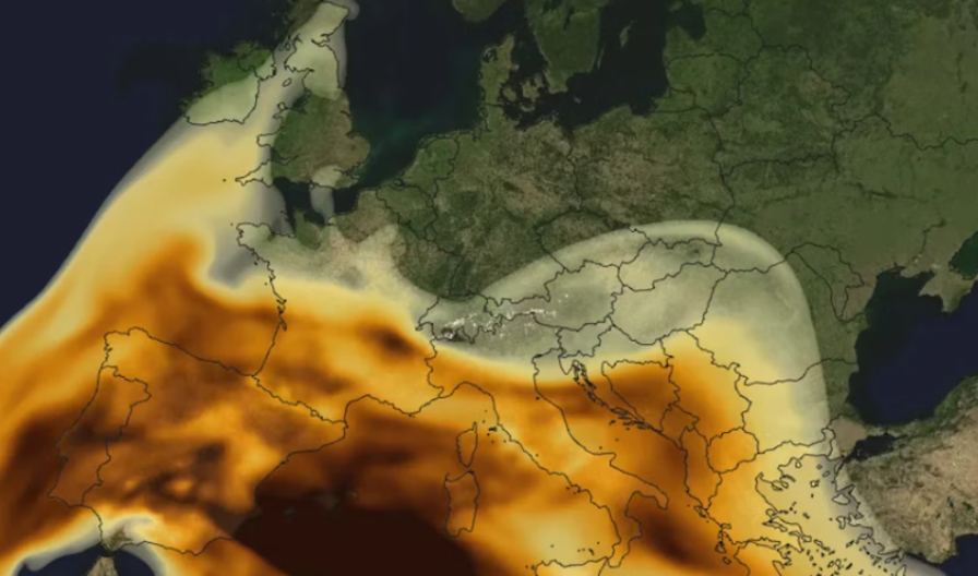 GIGANTSKI OBLAK SA OPASNOM POJAVOM JURCA KA EVROPI Zakačiće i Srbiju! 