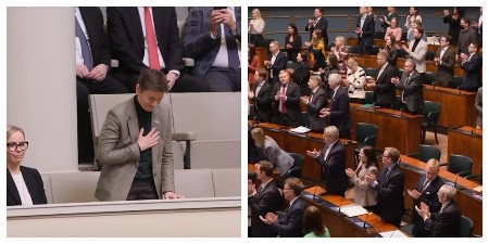VELIKA ČAST I POŠTOVANJE ZA SRBIJU! Svi poslanici finskog parlamenta ustali i aplauzom pozdravili predsednicu Narodne skupštine Anu Brnabić! (VIDEO)