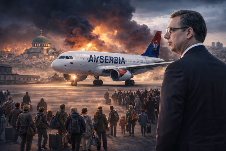 NEMCI NAPLAĆUJU 500 EVRA EVAKUACIJU, SRBIJA NIŠTA: Vučić brine o građanima, avion Er Srbije jutros poleteo za Dubai