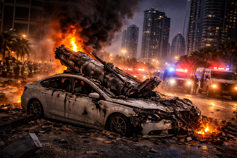 TRAGEDIJA POSLE RAKETNOG NAPADA NA DUBAI! Ostaci projektila ubili vozača