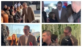 VUČIĆ SA DAMAMA IZ LEVE OBALE ZA 8. MART Žene su te koje drže naše društvo i državu