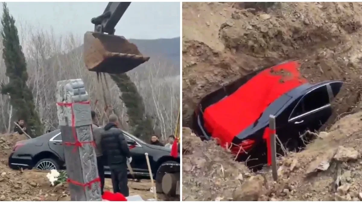 BOGATAŠA SAHRANILI SA LUKSUZNIM MERCEDESOM Snimak obišao svet, porodica služila jastoga (VIDEO)