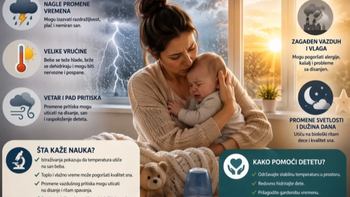 ZAŠTO BEBE „POLUDE“ PRED KIŠU: Nauka konačno objasnila šta se dešava