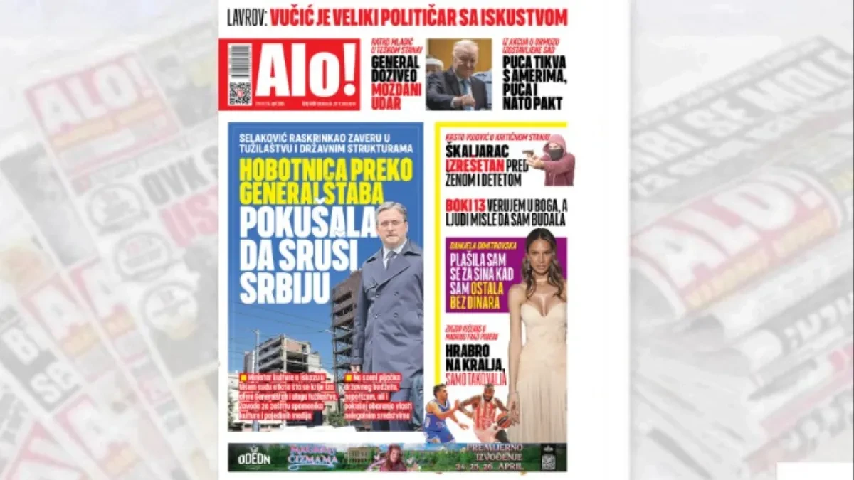 HOBOTNICA PREKO GENERALŠTABA HTELA DA SRUŠI SRBIJU: Selaković raskrinkao zaveru u tužilaštvu i drugim državnim strukturama 