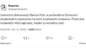 MASKE SU PALE, BLOKADERI SE RASKRINKAVAJU MEĐU SOBOM "Pravo lice nedavača i KGB agenata"