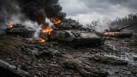 KOLONA U PEPELU! Sirskijev „američki oklop“ raznet kod Grišina – skandal trese Kijev!