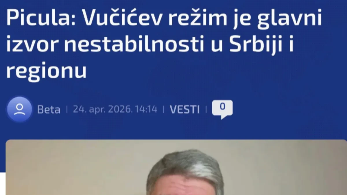PADAJU MASKE Piculi ne smeta divljanje ustaža, ali mu smeta jaka Srbija